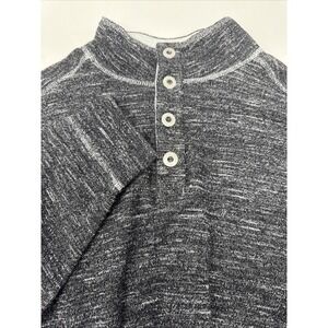 Tommy Bahama Mens Pullover Shirt Size L G Gray Heathered Long Sleeve Mock Neck